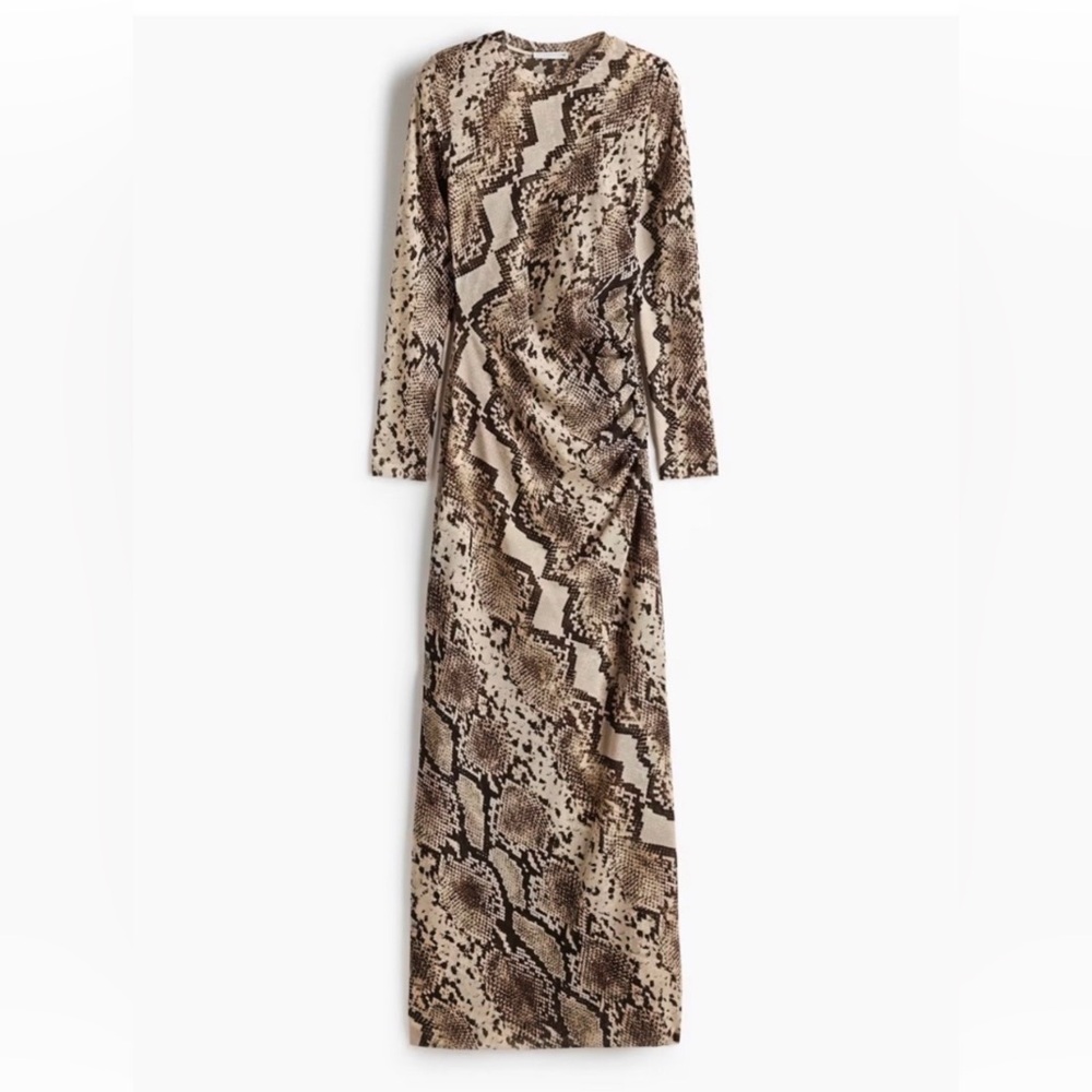 H&M x Stella McCartney Women's Snakeskin-Print Mesh Dress XL